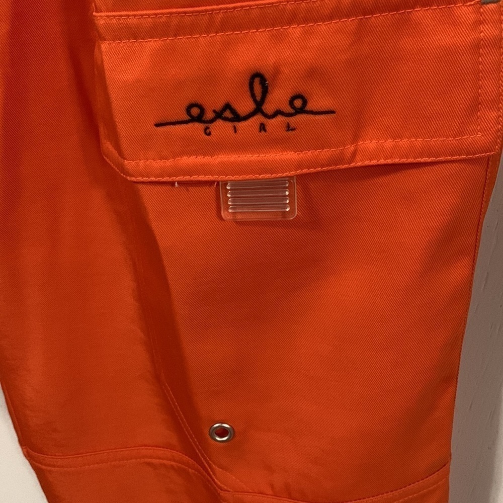 Campmor Isle Girl Orange Nylon Surf Capris pants Size 11 NWT many pockets - Picture 3 of 11